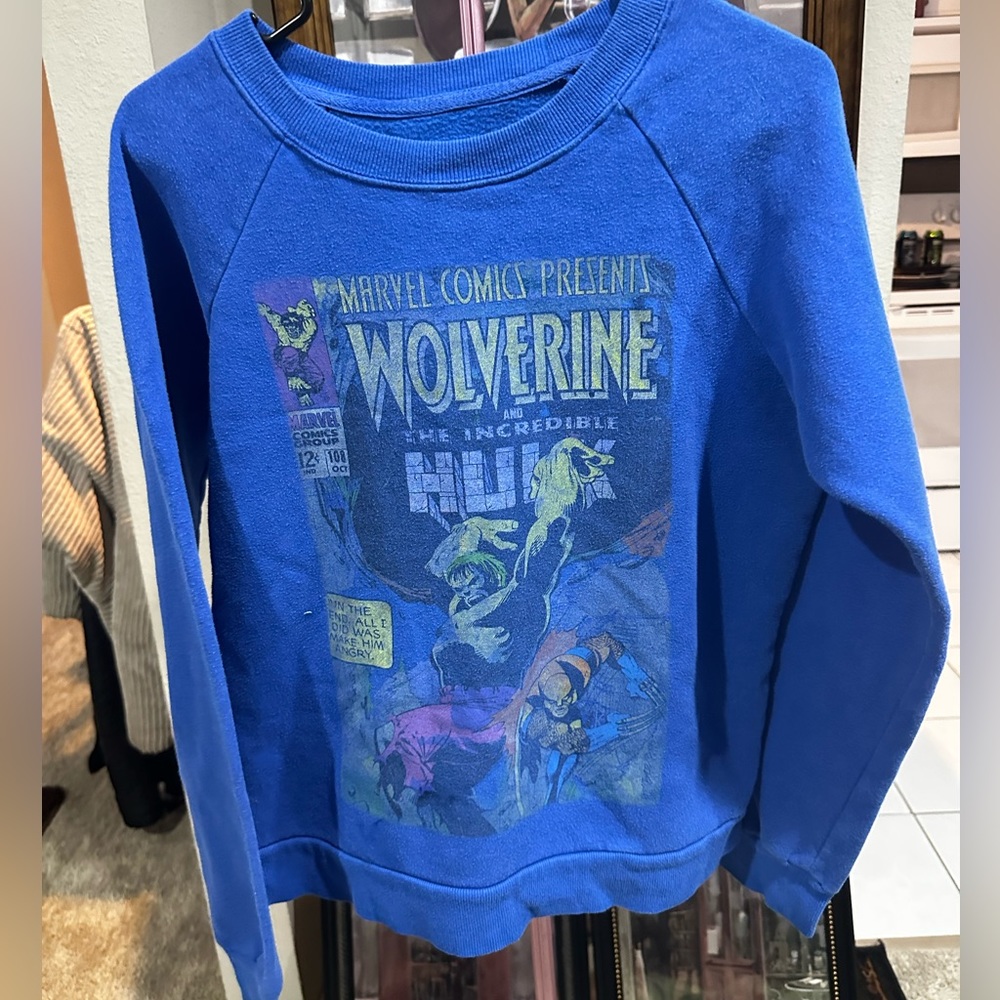 Vintage Marvel Blue long sleeve Shirt